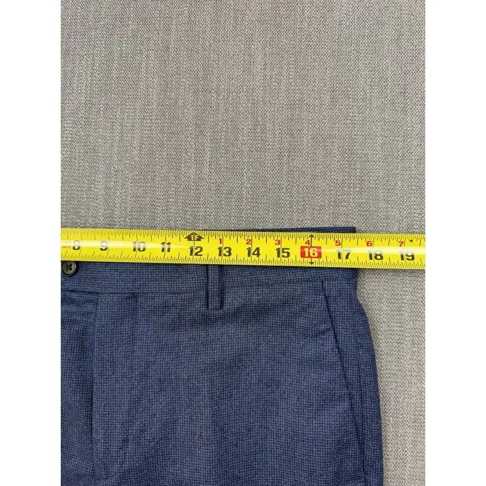 NWT Banana Republic Tailored Slim Fit Italian Wool Dress Pants 33x32 Blue 33R